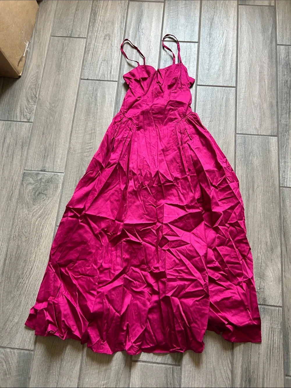 Abercrombie & Fitch Hot Pink Spaghetti-Strap Maxi Dress